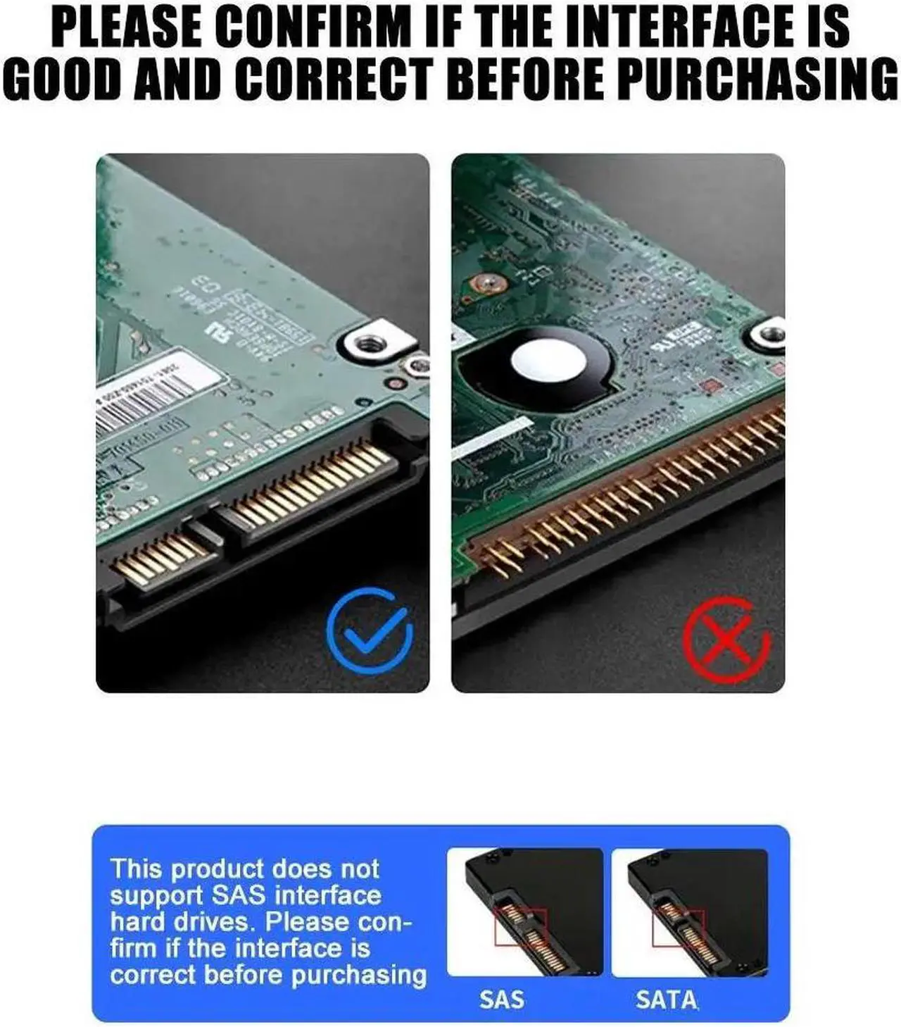 Alt view image 7 of 7 - SATA to USB Type-A/C Hard Drive Cable, 5Gbps USB3.0/USB-C to Sata Cable Support UASP, External Hard Drive SATA I/II/III Connector 2.5" SSD/HDD