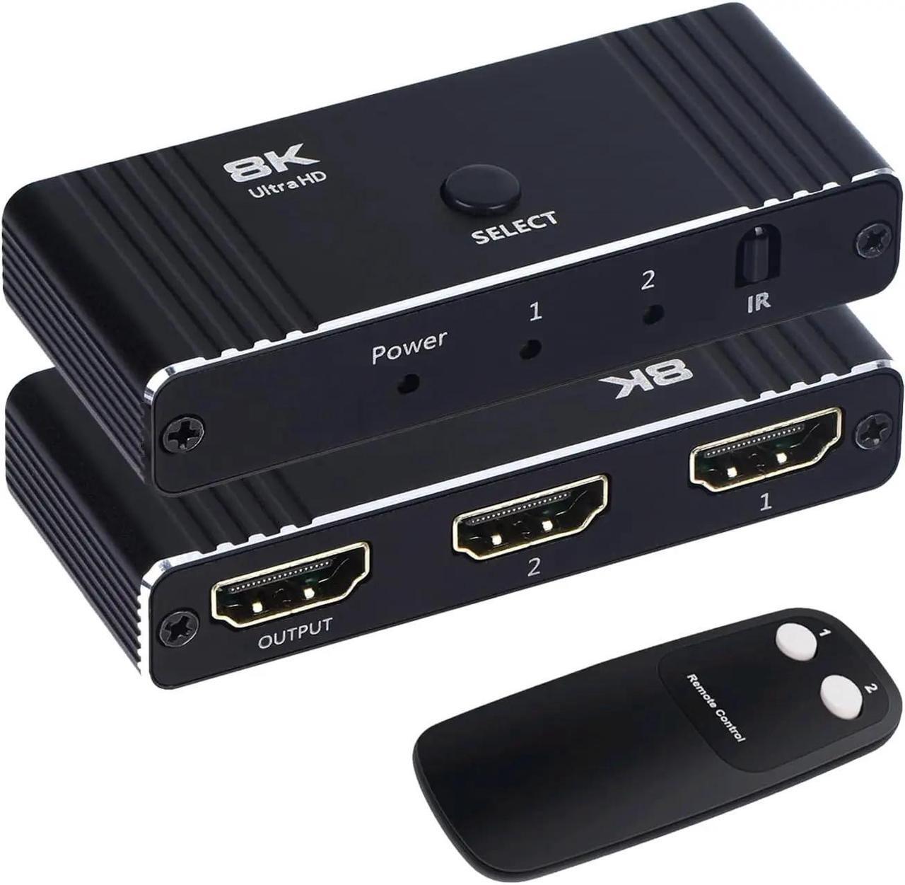 Main image of ESTONE HDMI Switch 4K@120HzBidirectional2 in 1 Out HDMI Splitter/1 in 2 Out Switcher, 2 Port Hdmi Switcher Box Supports VRR, Dynamic HDR, HDCP 2.3,HDMI Switcher Selector for Xbox PS3 4 5 TV Gaming