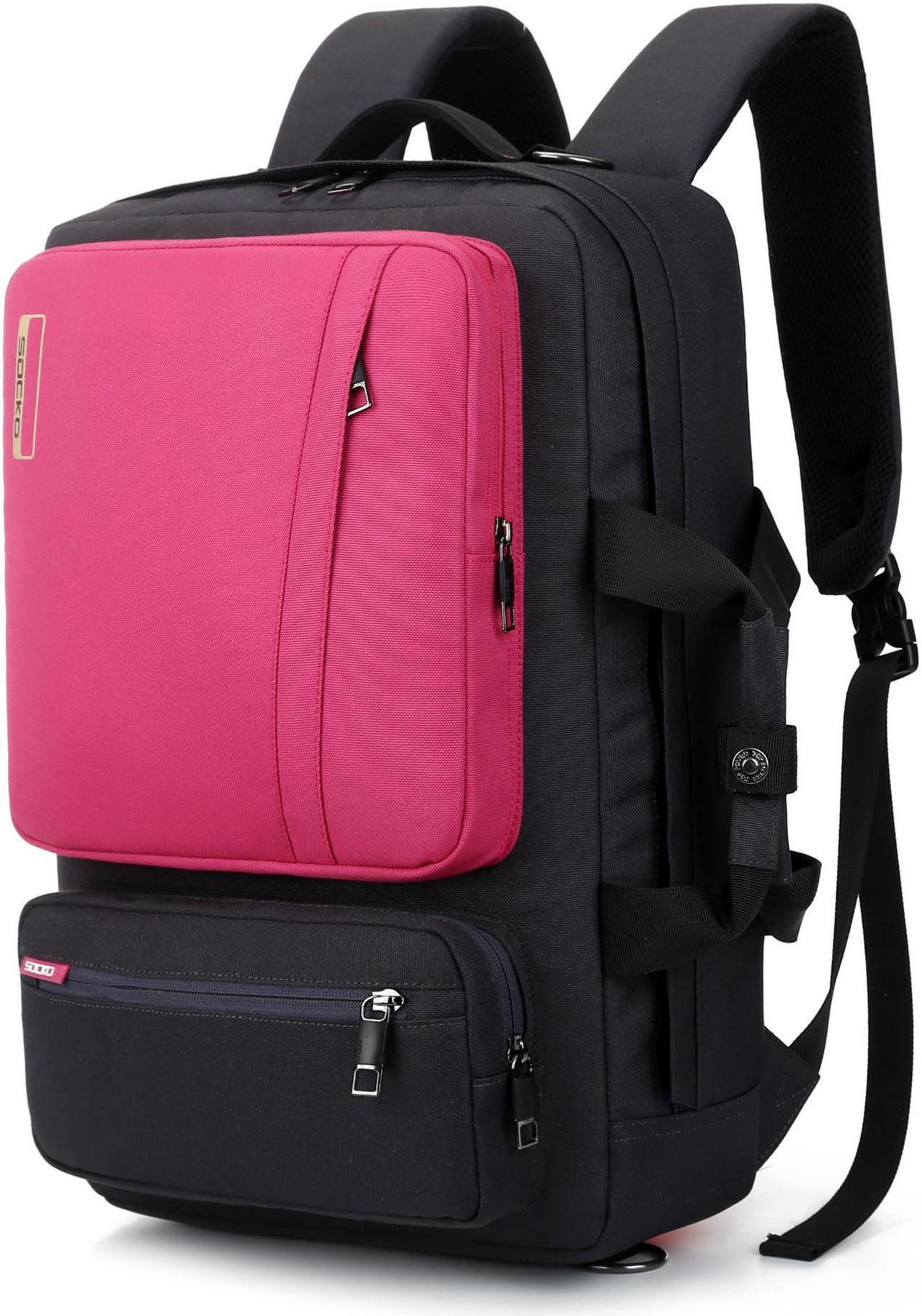 ESTONE Notebook Backpack for up to for Up to 17.3 Inches Macbook Pro Retina Apple Macbook Mini Asus DELL HP Samsung Sony Laptop Notebook, Pink