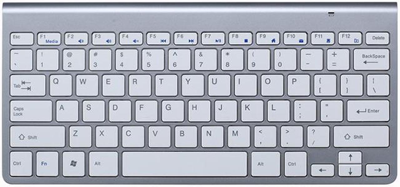 Alt view image 2 of 7 - ESTONE 2.4G Wireless Keyboard Mouse Ultra-Thin Comb 78 Key Mini Teclado e mouse sem fio for Desktop Laptop Smart TV Home Office Use,Silver