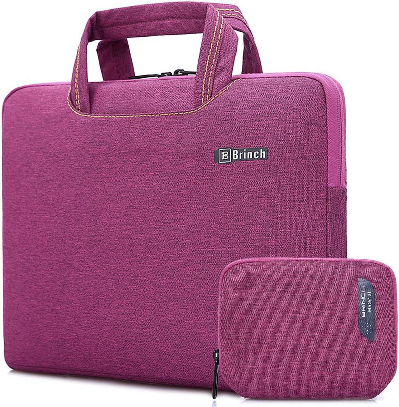 BRINCH Waterproof Anti-tear Sleeve for 15.6-Inch Laptop Bundle with Accessory Bag for 15 - 15.6-Inch Laptop / Notebook / MacBook / Ultrabook / Chromebook Computers, Purple