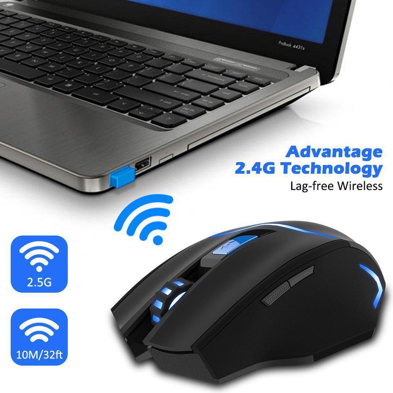 ESTONE F-16 Wireless Mouse USB gaming mouse 2400 DPI wireless mouse gamer mice Adjustable Backlight gaming Mouse For Laptop Desktop PC