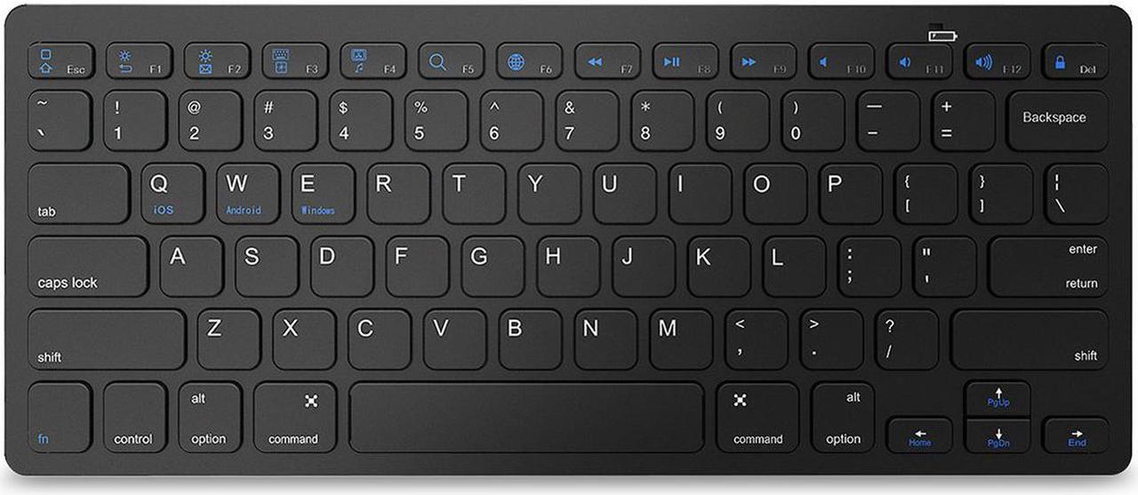 Main image of ESTONE Bluetooth 3.0 Ultra Slim Wireless Rechargable Keyboard With Stainless Stand Cover For iOS/Android and Windows PC/Laptop/Notebook/MacBook/Samsung Galaxy Tablet/iPhone/iPad/Microsoft Surface