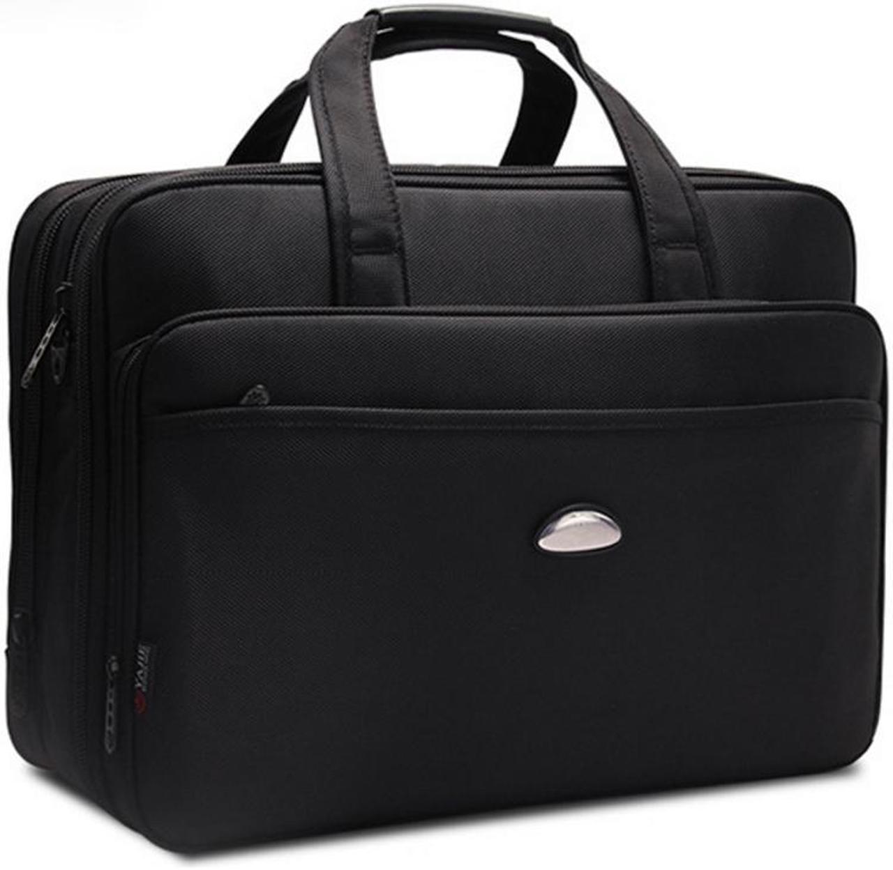 Extra Laptop Bag ,17 inch Durable Organizer Business Travel laptop messenger Bag,Water Resisatant Expandable Large Capacity Briefcase Computer Office Shoulder big laptop case bag For 17-Inch Laptop