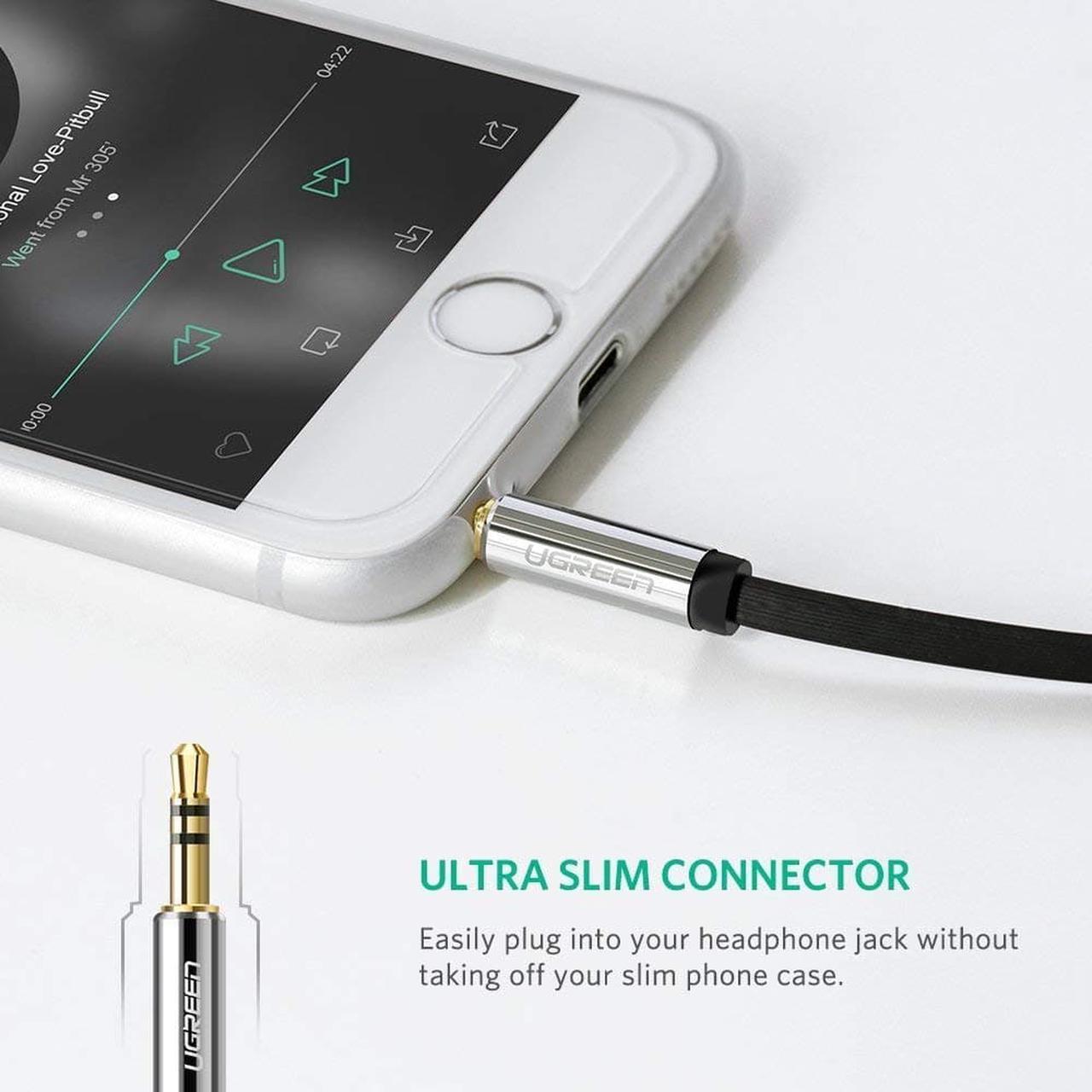 Alt view image 5 of 7 - 3.5mm AUX Audio Cable 90 Degree Right Angle -for Apple iPhone, iPod, iPad, Samsung, Smartphones, Tablets and Speakers smartphone Headphone Computer Speaker cable-(Black, 1.65ft/0.5m)