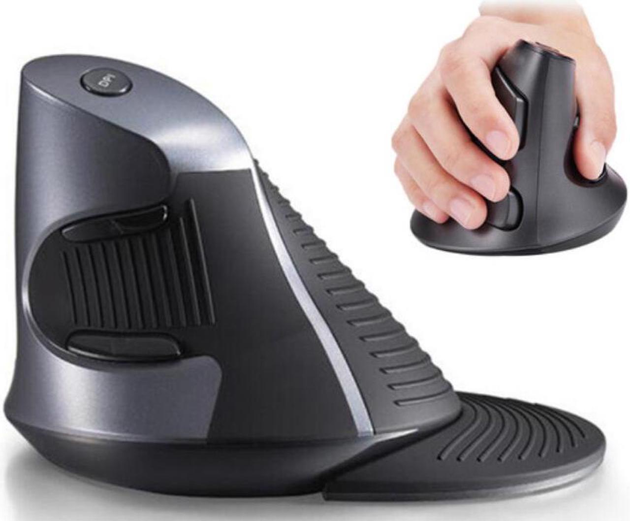 ESTONE Digital Scroll Endurance Wired Mouse Ergonomic Vertical USB Mouse with Adjustable Sensitivity (600/1000/1600 DPI), Removable Palm Rest & Thumb Buttons - Reduces Hand/Wrist Pain (Wired)