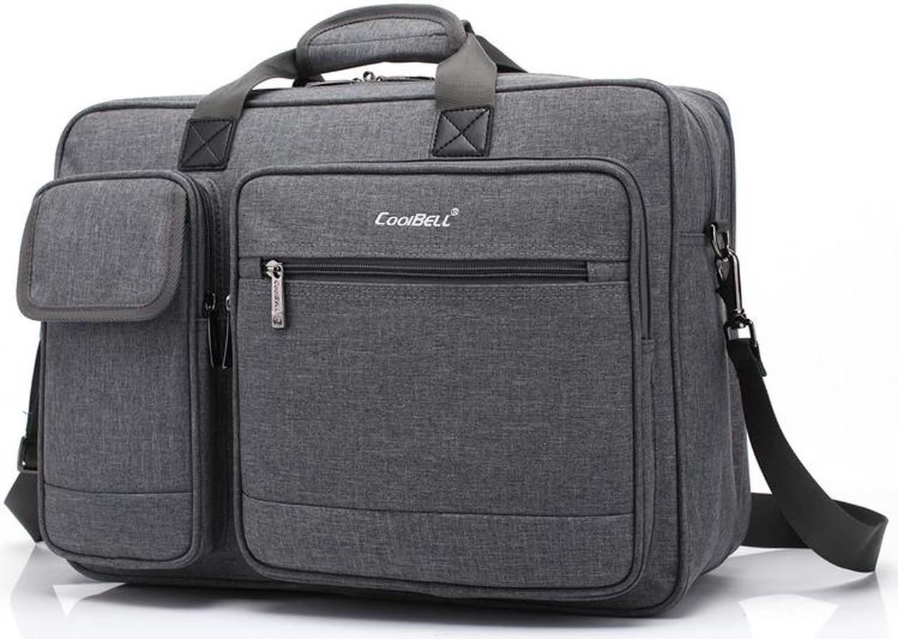 ESTONE CB-5002 Waterproof oxford Laptop Bag 15.6 inch Briefcase Laptop Messenger Bag Water Repellent Computer Case Tablet Sleeve with Multi-pocket for College/School/Business/Women/Men- Gray