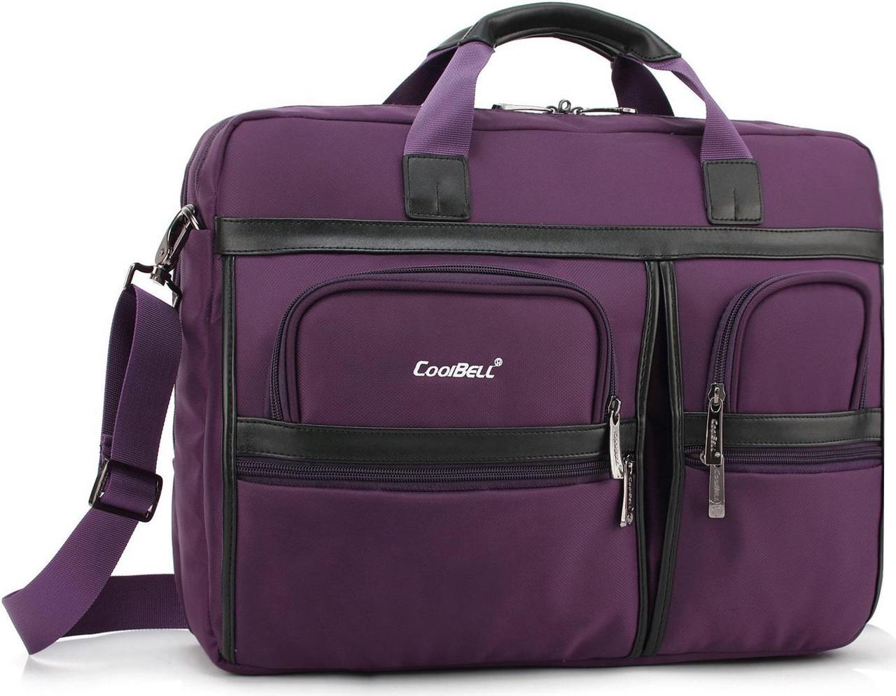 ESTONE Business Computer Messenger Bag Water-Resistance Nylon Shoulder Bag for 15.6 Inch Laptop, CB-5003,  Purple