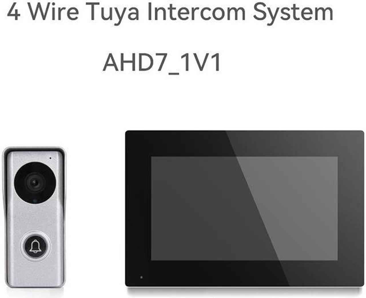 Alt view image 5 of 7 - 7" Screen 1080P 2MP HD Wired WiFi Video Doorbell Intercom System, Remote Phone Tuya APP Control, Support Phone unlock, Video Recording, 2-Way Audio, Motion Detection, IR Camera, 1 doorbell + 1 monitor