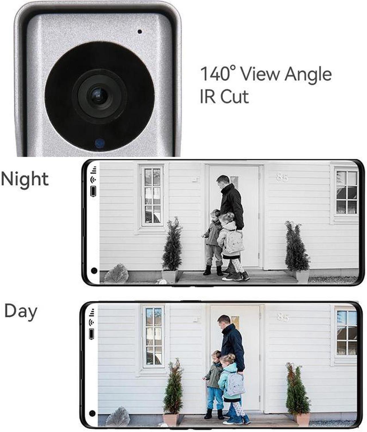 Alt view image 6 of 7 - 7" Screen 1080P 2MP HD Wired WiFi Video Doorbell Intercom System, Remote Phone Tuya APP Control, Support Phone unlock, Video Recording, 2-Way Audio, Motion Detection, IR Camera, 1 doorbell + 1 monitor