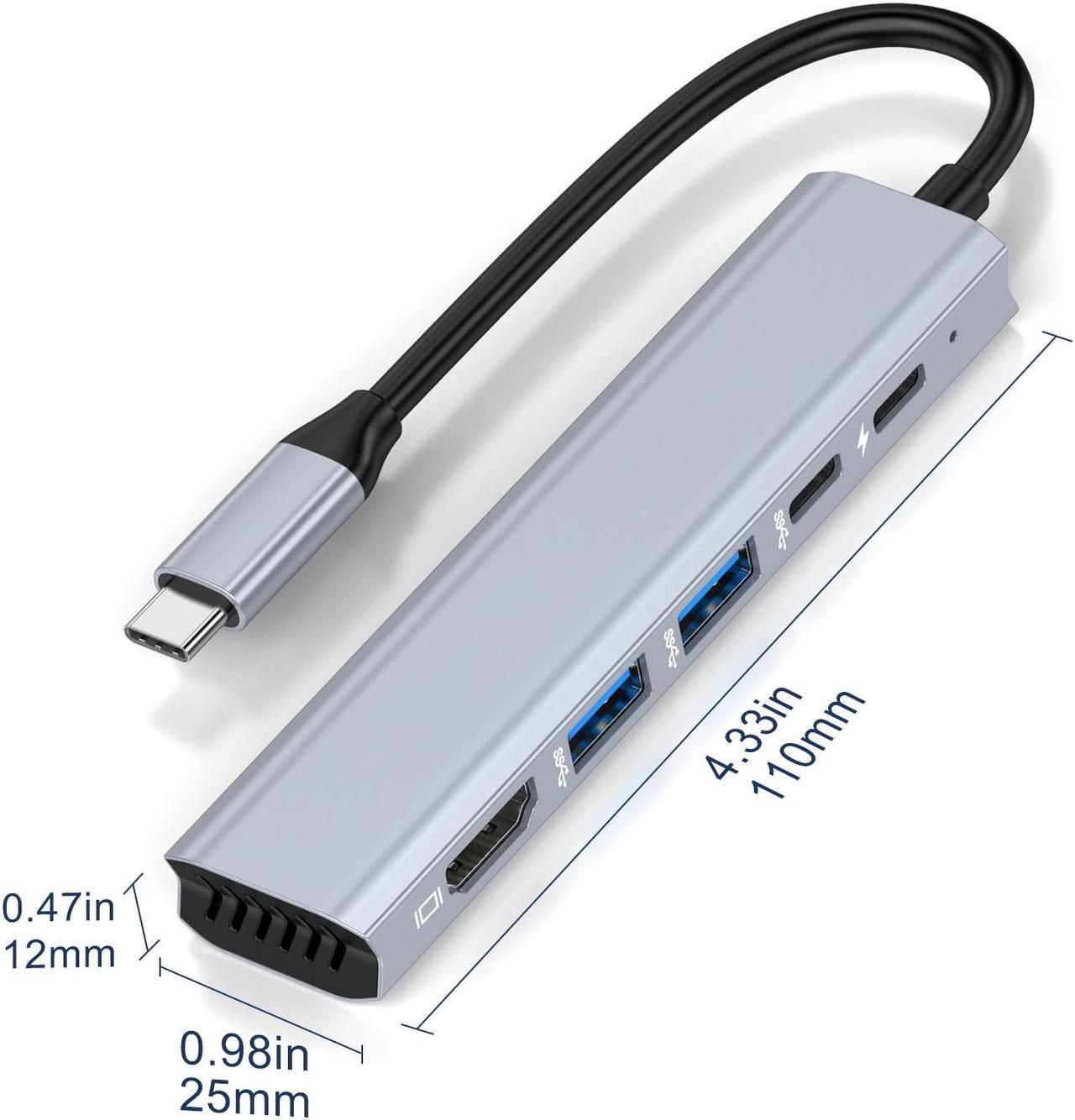 Alt view image 5 of 7 - VisiPower 7-in-1 Mini Type C / USB-C to HDMI 4K@30Hz+ PD Charging&Data, USB3.0*2+Type-c+TF / SD Micro Card Reader, Type-C PC Mobile Phone laptop 7-in-1 Docking Station Extension Hub Converter Adaptor