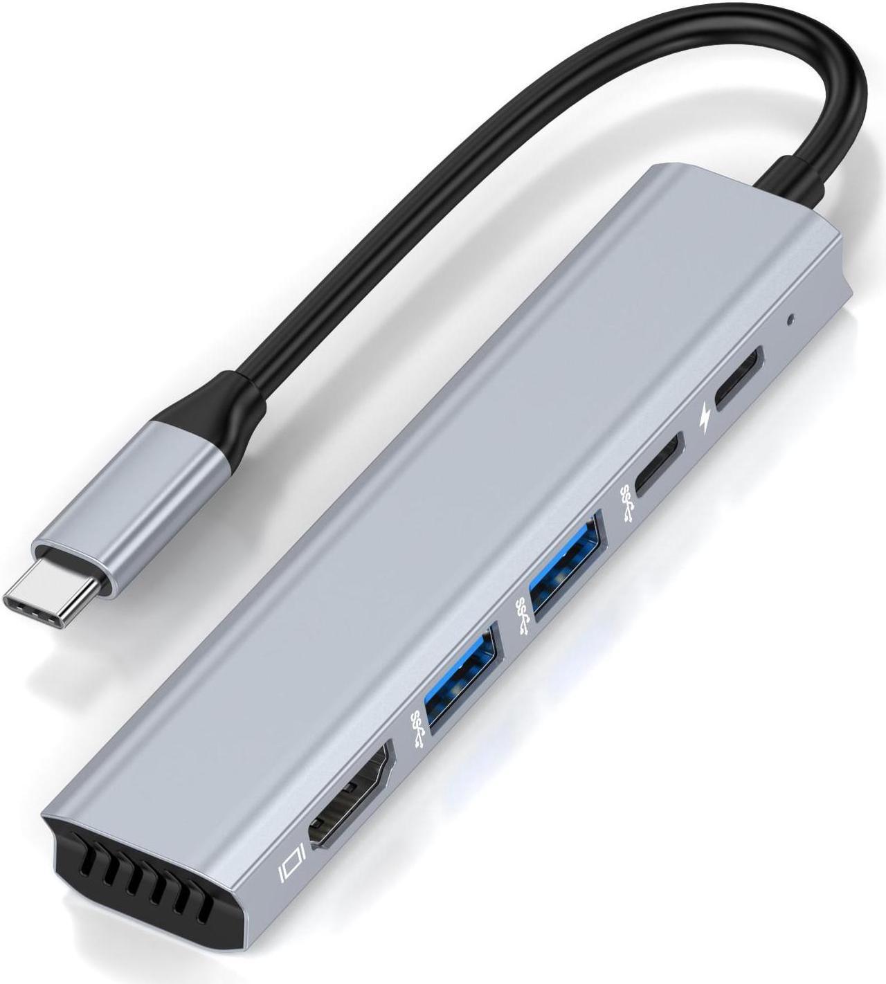 Main image of VisiPower 7-in-1 Mini Type C / USB-C to HDMI 4K@30Hz+ PD Charging&Data, USB3.0*2+Type-c+TF / SD Micro Card Reader, Type-C PC Mobile Phone laptop 7-in-1 Docking Station Extension Hub Converter Adaptor