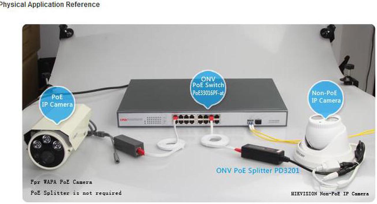 Alt view image 4 of 7 - ONV-POE33016PF-at 18-Port Gigabit PoE Switch with 16 Gigabit PoE Ports and 2 Gigabit Fiber Ports support IEEE 802.3at Standard 30W