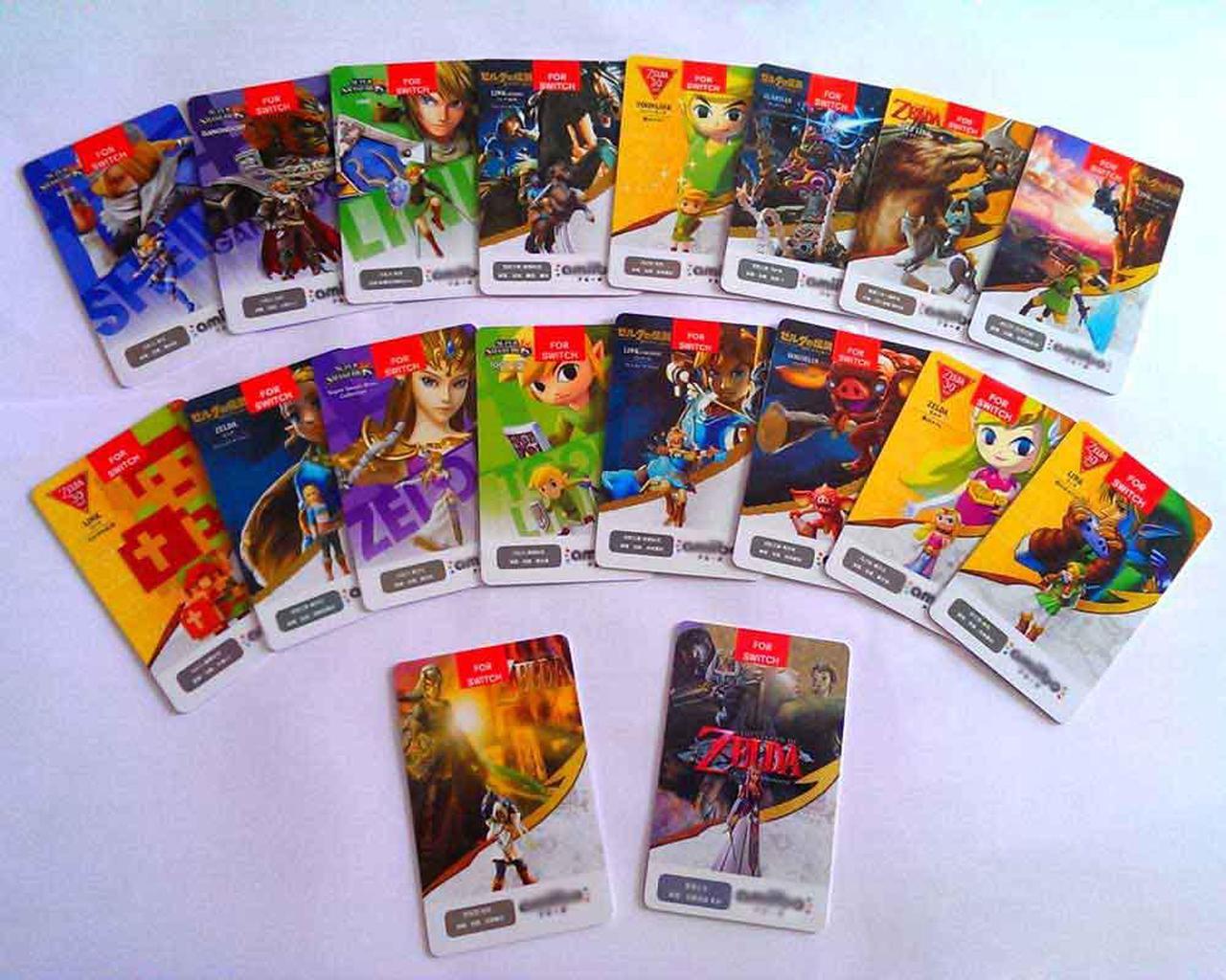 Alt view image 2 of 4 - 18 Full Set ZELDA BOTW AMIIBO NFC PVC Tag Cards with 20 Hearts Wolf Link Majora’s Mask for NS Switch WII U New 3DS