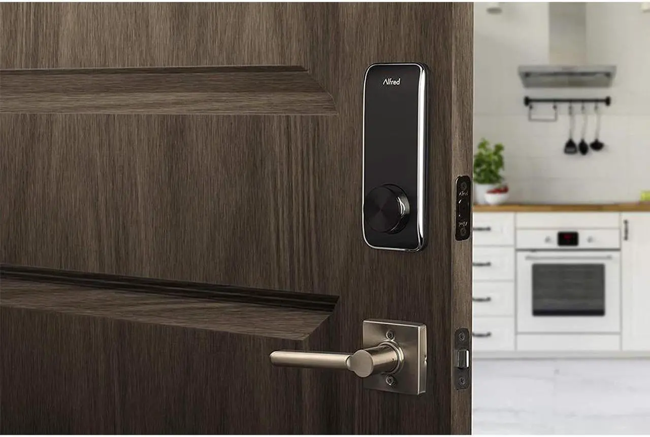 Alt view image 10 of 11 - Alfred DB2-B Smart Door Lock with Bluetooth and keyed-entry - Gold