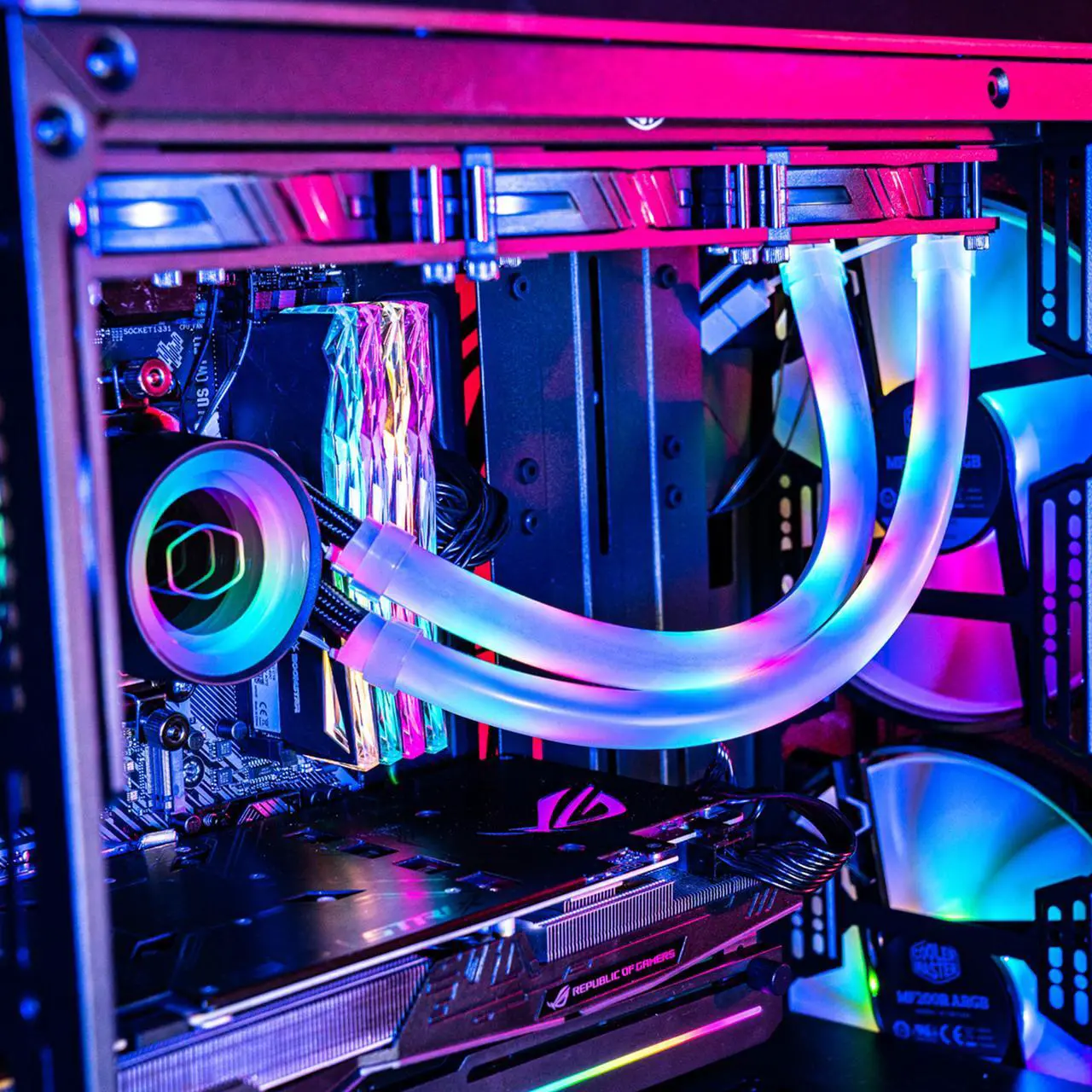 Alt view image 7 of 8 - Cooler Master LED Tube Sleeve A1 -12mm Diameter (Pack of 2) - 30 Addressable RGB LEDs, Soft Rubber easy molding, ARGB Lighting for Liquid Cooling Tubing /Tube Hose Dia. equal to or less than 12mm