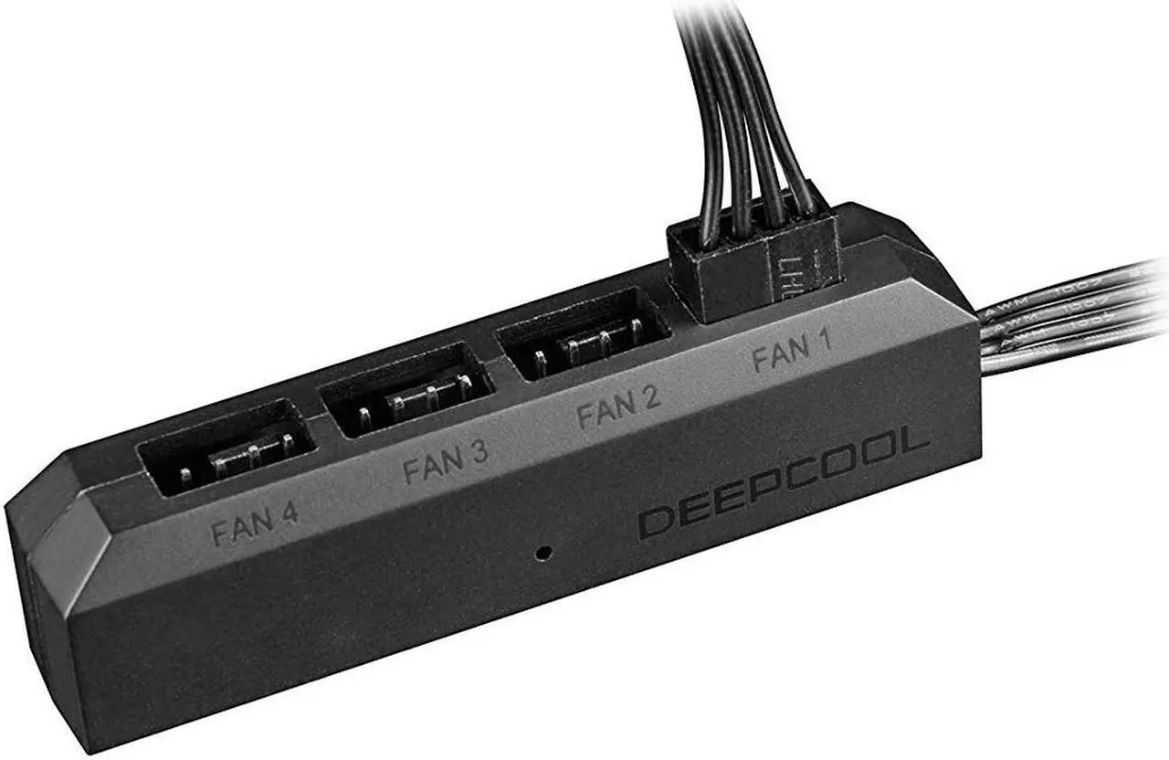 Alt view image 2 of 8 - DEEPCOOL FH-04 PWM Fan Hub, Supports up to 4 Fans (3-pin or 4-pin), Occupying only One 4-pin Motherboard Header (System Fan or CPU Fan)