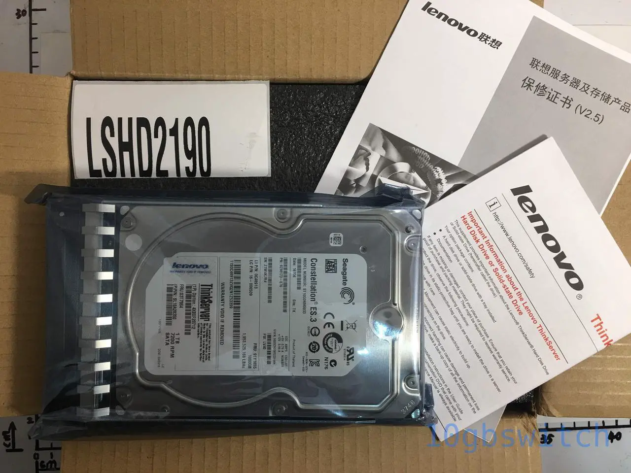 Alt view image 4 of 15 - ThinkServer Gen 5 4XB0F28712 1TB 7200 RPM SATA 6.0Gb/s 3.5" Enterprise Hot Swap Hard Drive Bare Drive