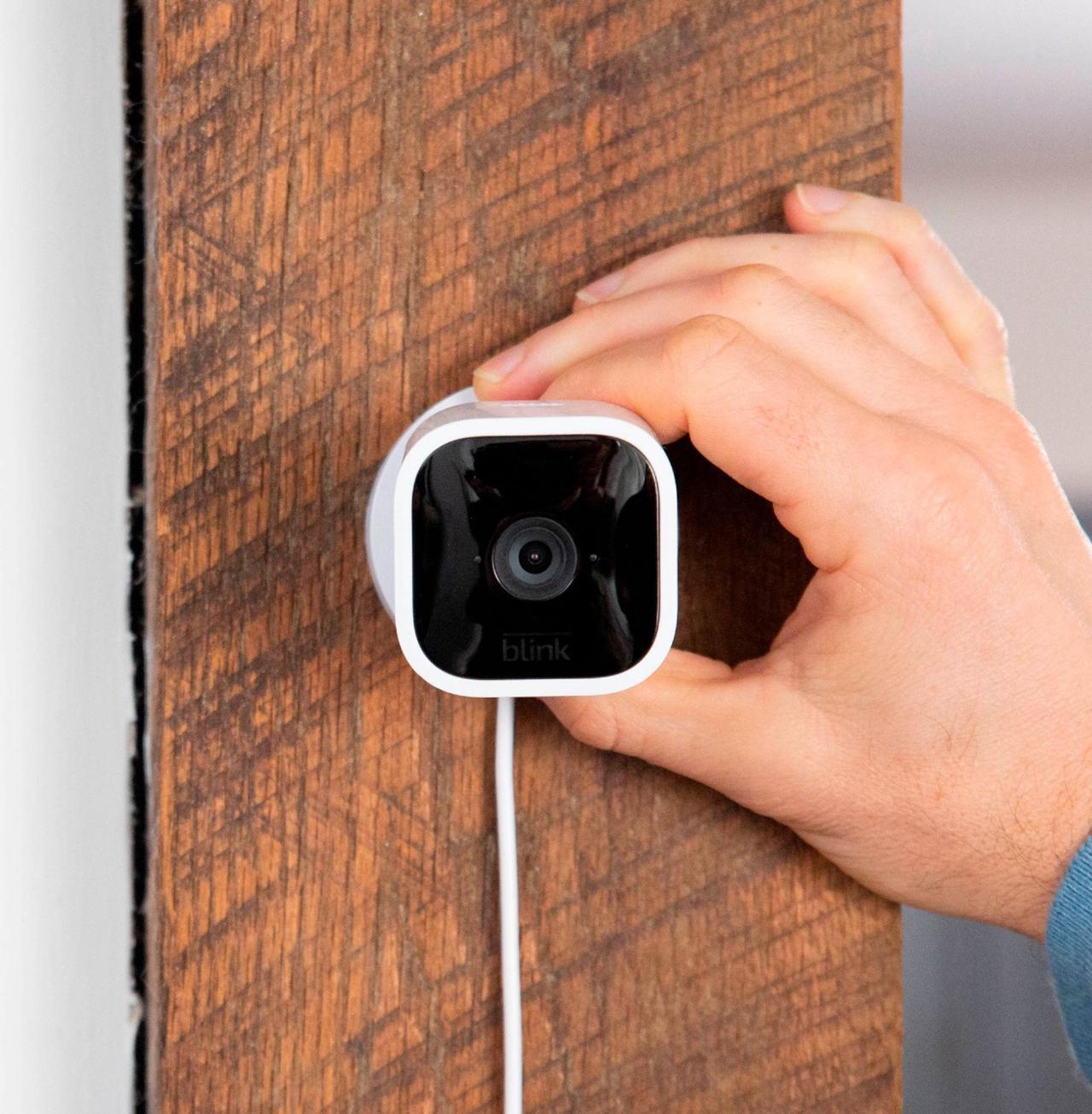 Alt view image 9 of 20 - Blink Mini Compact indoor plug-in smart security camera 1080 HD video motion detection Works with Alexa – 1 camera White