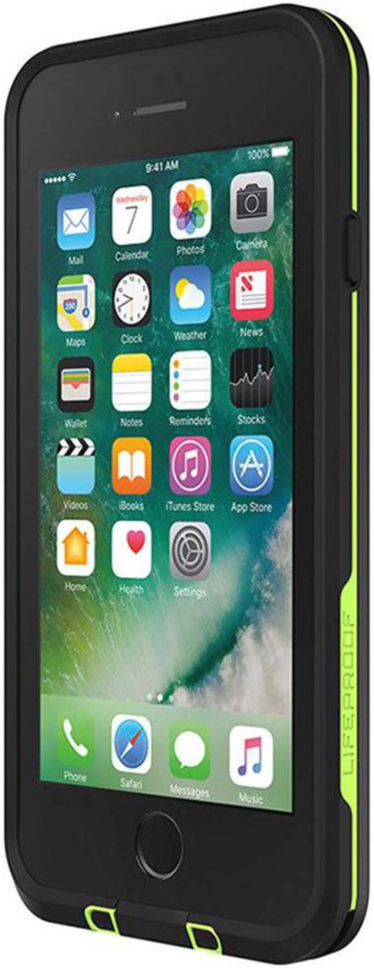 Main image of Lifeproof FRE SERIES Waterproof Case for iPhone 8 Plus & 7 Plus - Night Lite (Black/Lime)