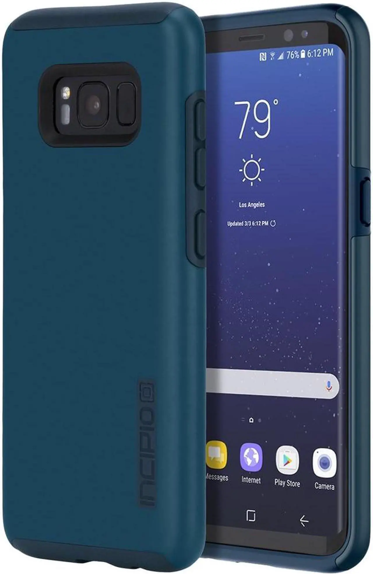 Alt view image 8 of 13 - Incipio DualPro Deep Navy Case for Galaxy S8+ SAMCS15752