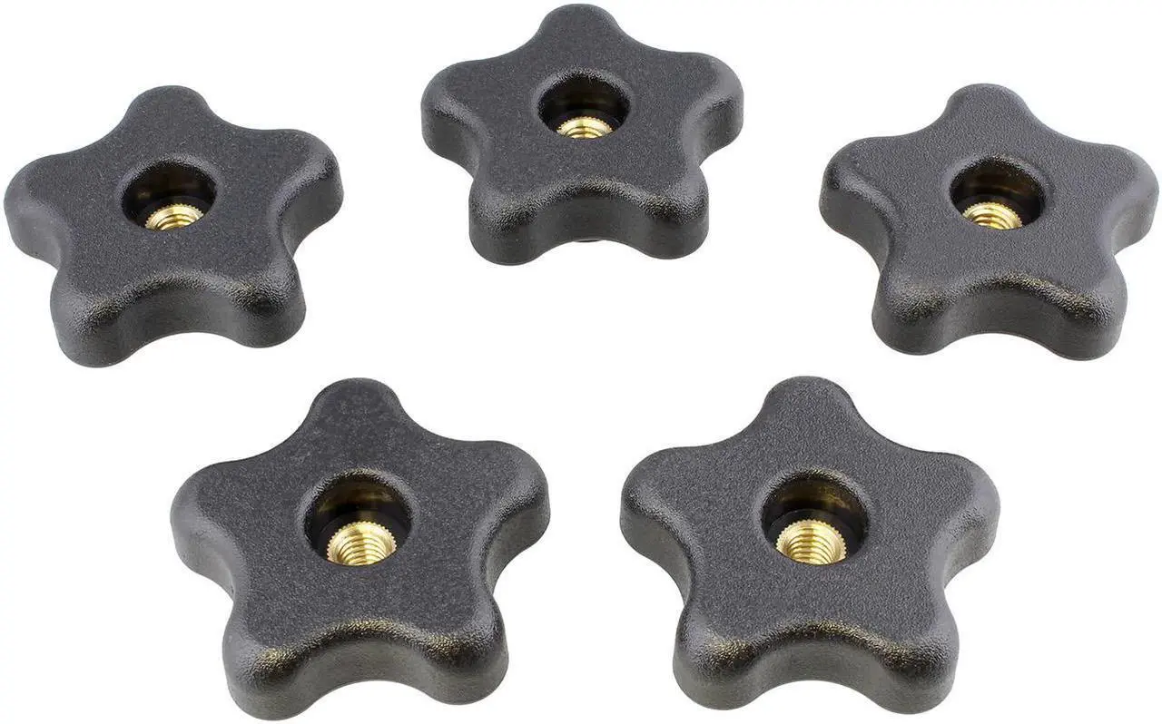 Main image of DCT | Star Knobs 5/16”-18 Clamping Knob Threaded Knobs – T Knob Jig Knobs 5-Pack