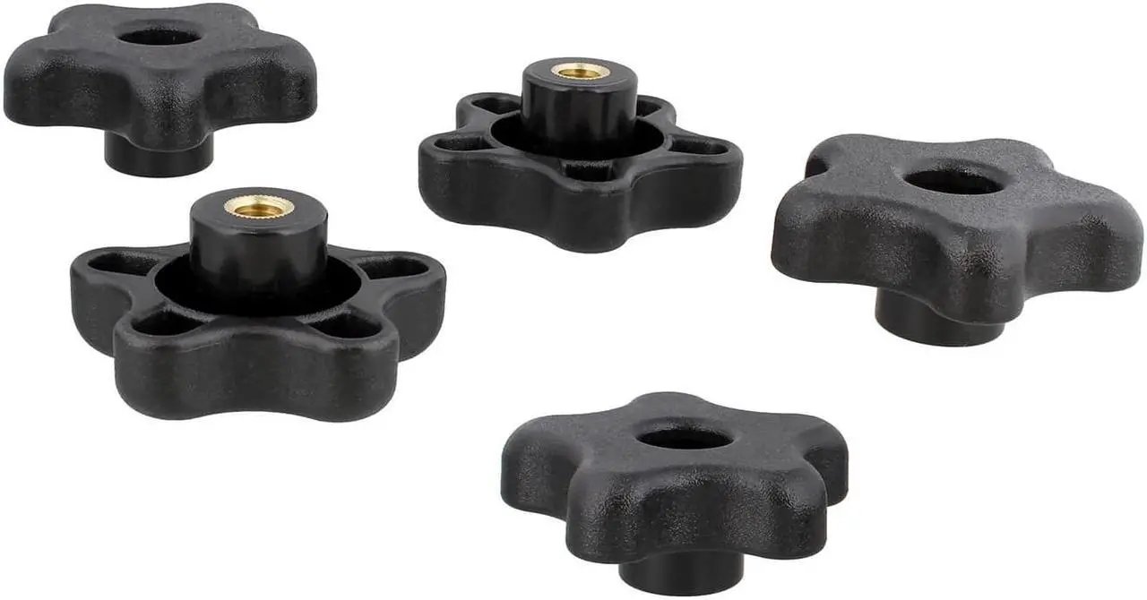 Alt view image 6 of 8 - DCT | Star Knobs 5/16”-18 Clamping Knob Threaded Knobs – T Knob Jig Knobs 5-Pack
