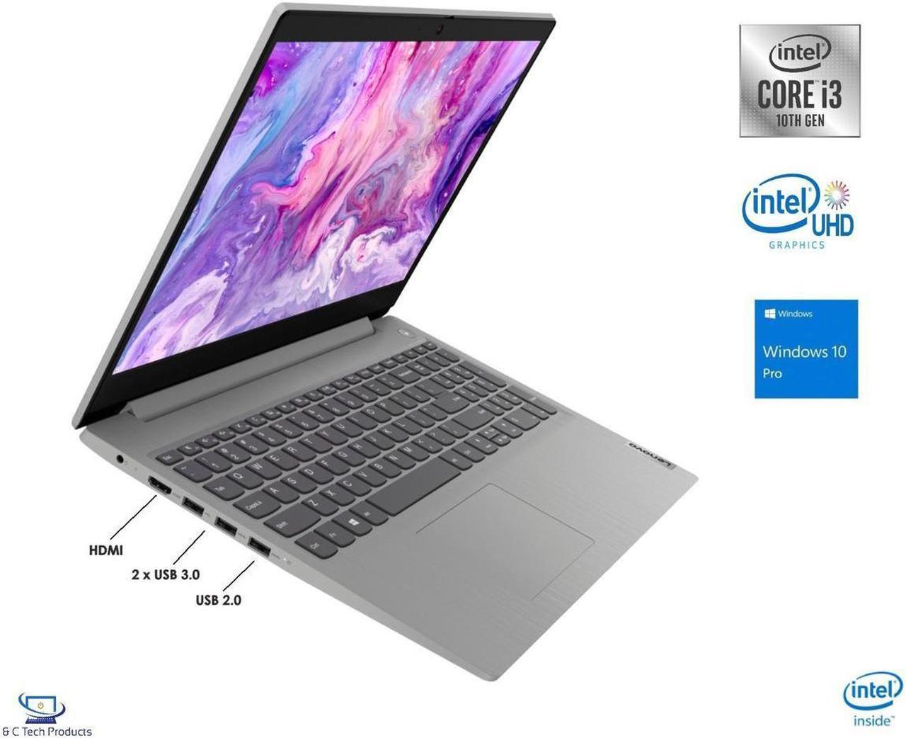 Alt view image 2 of 7 - Lenovo IdeaPad 3 15.6" HD touch IPS Notebook,10th Gen Intel Core i3-1005G1 Processor,8GB DDR4 RAM,1TB SSD,Intel UHD Graphics,WiFi-AC,Bluetooth,HDMI,USB, Windows 10 Pro