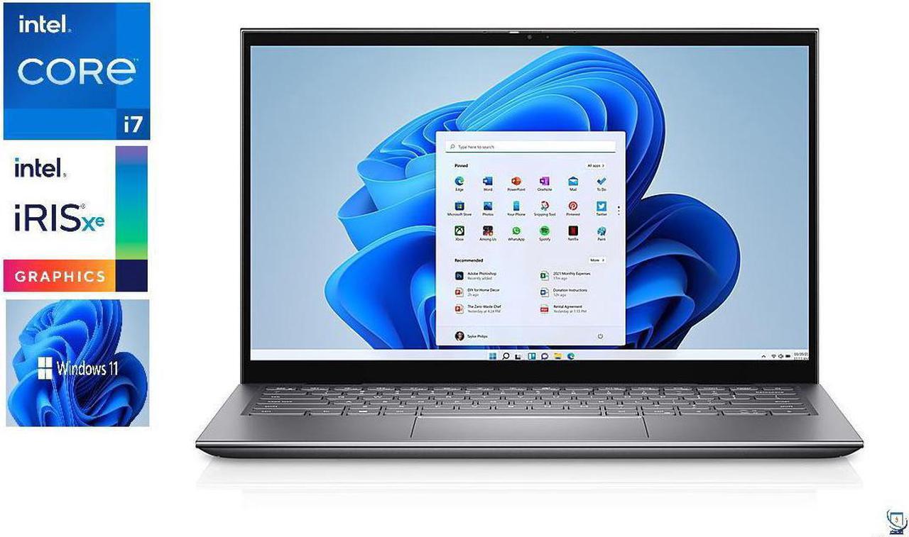 Main image of Dell Inspiron 5410 14" Full HD 2-in-1 Touchscreen Notebook, 11th Generation Intel Core i7-1195G7,8GB DDR4 RAM,2TB SSD, Intel Iris Xe Graphics,Wifi 802.11AX,Bluetooth,HD Webcam,HDMI,Windows 11 Pro