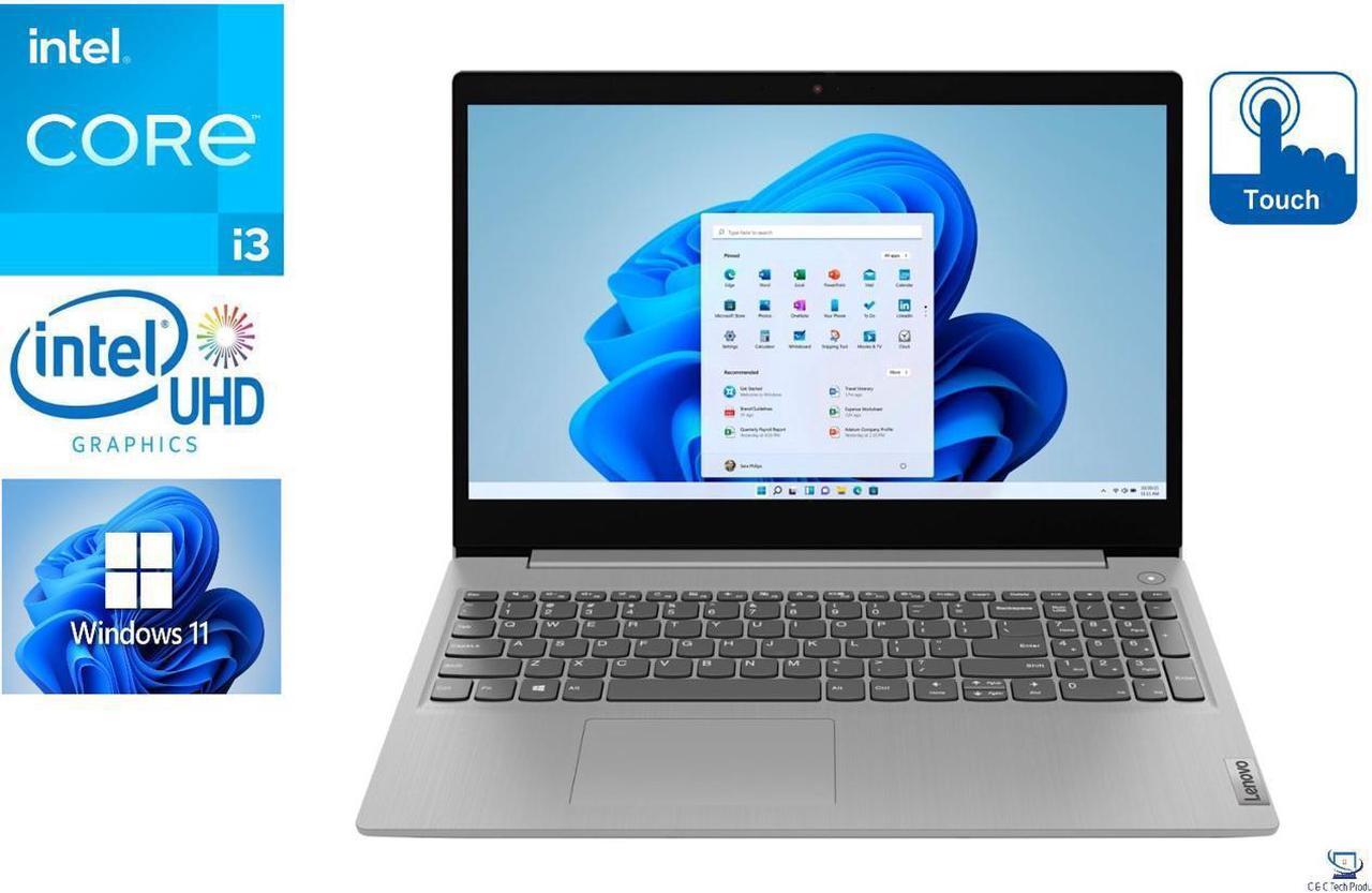 Main image of Lenovo IdeaPad 3 15.6" HD LED TouchScreen Notebook,11th Gen Intel Core i3-1115G4 Processor,20GB DDR4 RAM,1TB SSD,Intel UHD Graphics,WiFi-AC, Bluetooth,HDMI,USB, Windows 11 Pro