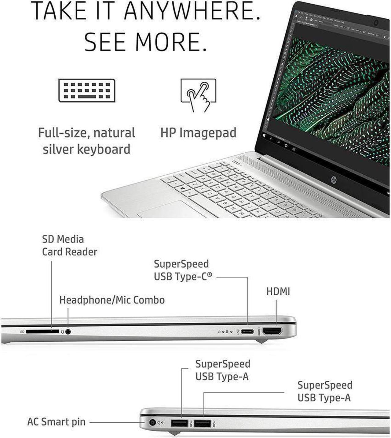 Alt view image 2 of 7 - New HP 15.6" Full HD (1920x1080) TouchScreen Laptop, 11th Gen Intel Core i7-1165G7 Processor, 16GB DDR4 RAM, 512GB SSD, Intel Iris Xe Graphics, Wifi-AC, Bluetooth,HDMI,USB, Windows 11 Pro