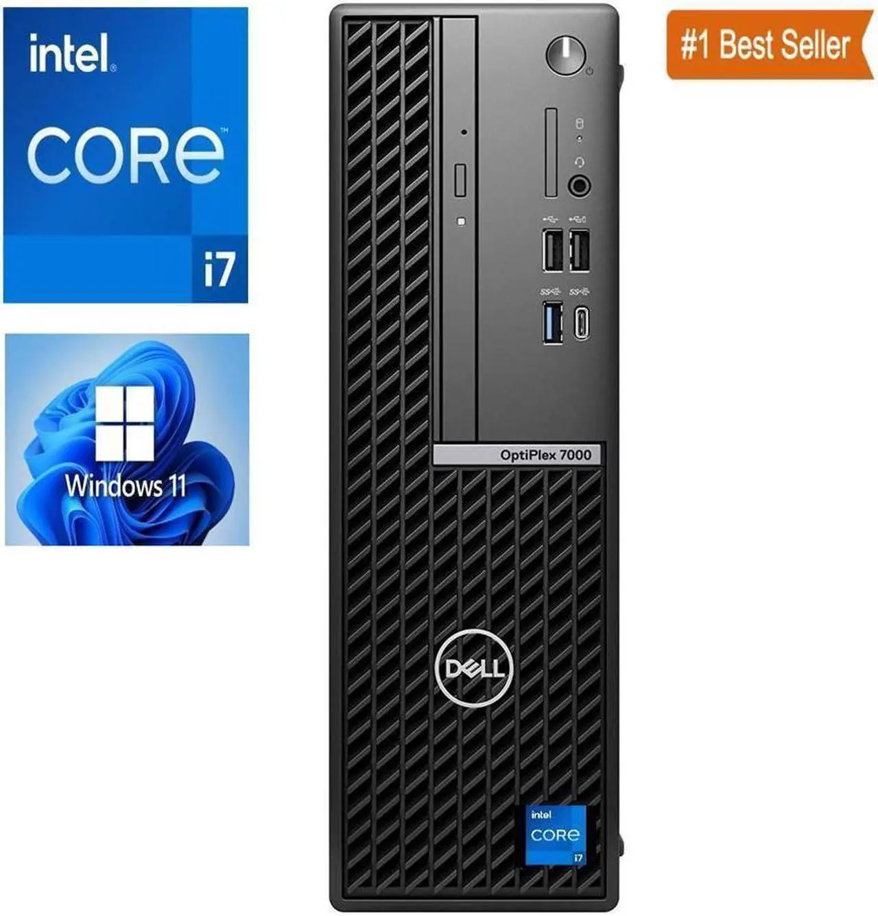 Main image of 13th Gen Intel Core i7-13700 16-Core Processor,32GB DDR5,512GB SSD,Dell Optiplex 7010 Small Form,DVD-RW,Intel HD Graphics, DisplayPort, Windows 11 Pro