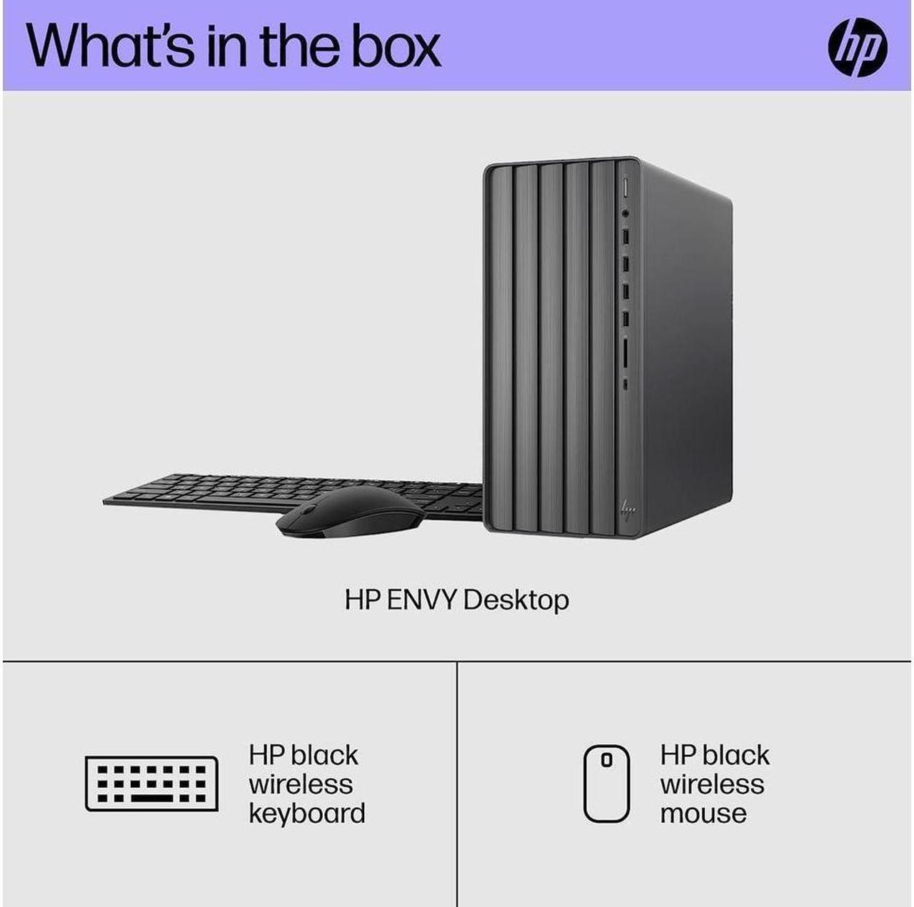 Alt view image 2 of 4 - HP ENVY Desktop, 13th Gen Intel Core i7-13700 16-Core Processor, 32GB DDR4,2TB Solid State Drive, Wifi,BlueTooth, Dual Monitor Capable, Windows 11 Pro