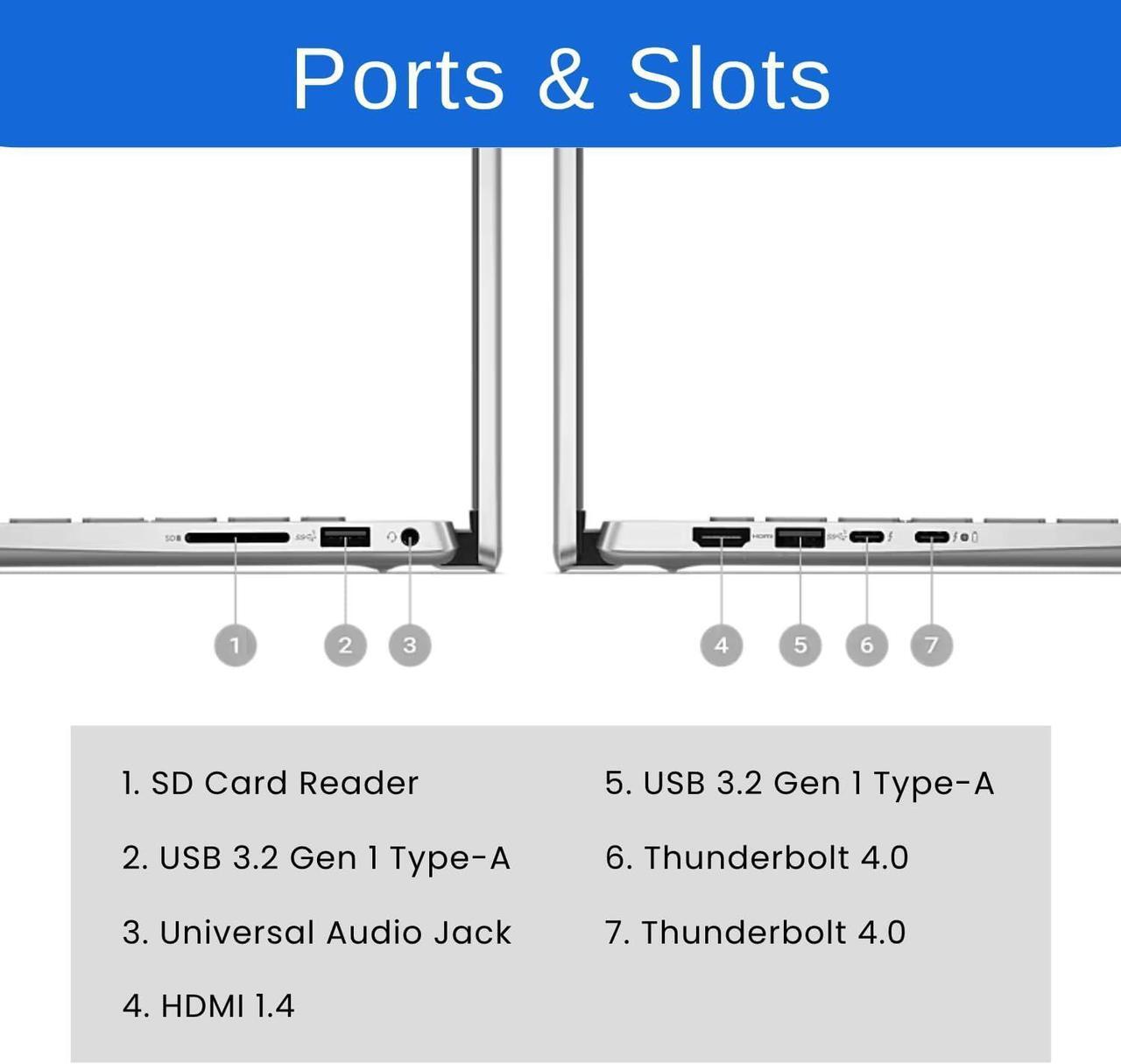 Alt view image 2 of 7 - Dell Inspiron 7630 2-IN-1 Core i5-1335U 512GB SSD 8GB 16" (1920x1200) TOUCHSCREEN WIN11 PLATINUM SILVER Backlit Keyboard FP Reader