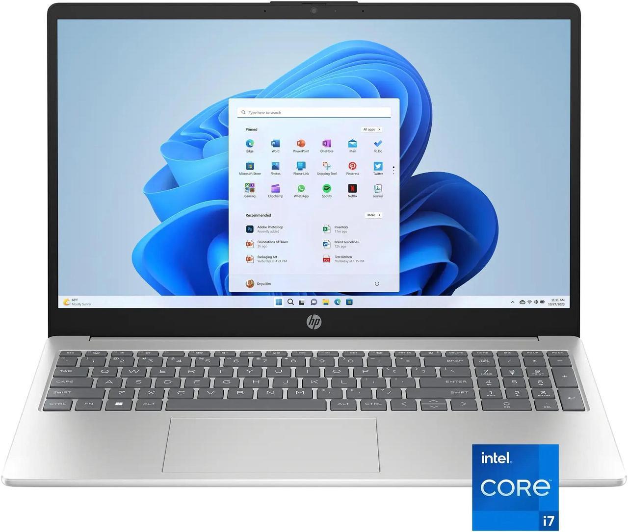 Main image of HP 15.6" Full HD TouchScreen Laptop, Intel Core i7-1255U 10-Core Processor,64GB DDR4,512GB SSD,Intel Iris Xe Graphics,Wifi-6, Windows 11 Pro