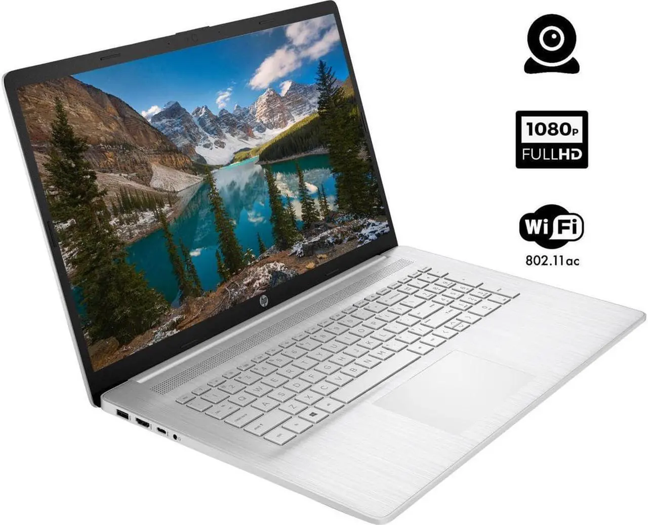 Main image of HP 17.3" Full HD IPS Notebook,AMD Ryzen 5 5500U Processor,8GB DDR4 RAM,1TB SSD,AMD Radeon Graphics,Wifi-AC,Bluetooth,USB,HDMI,Windows 10 Pro