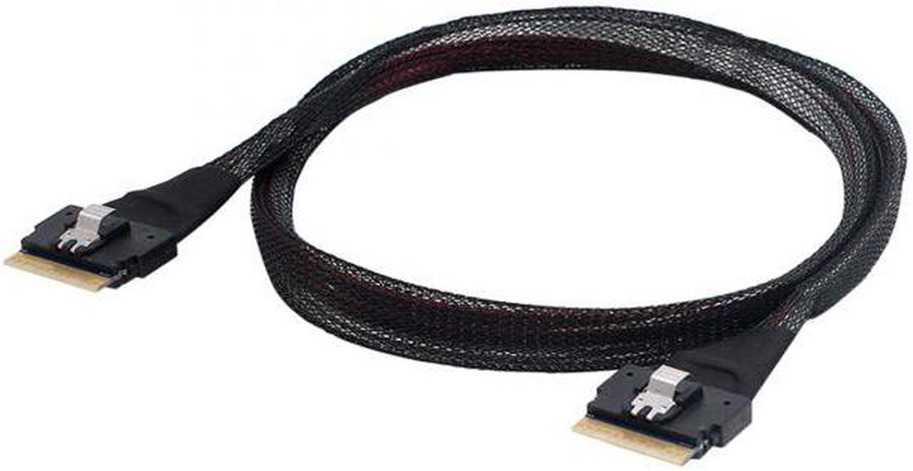 Chenyang PCI-E Slimline SAS 4.0 SFF-8654 8i 74pin Host to SFF-8654 74Pin Slim SAS Target Cable 50cm