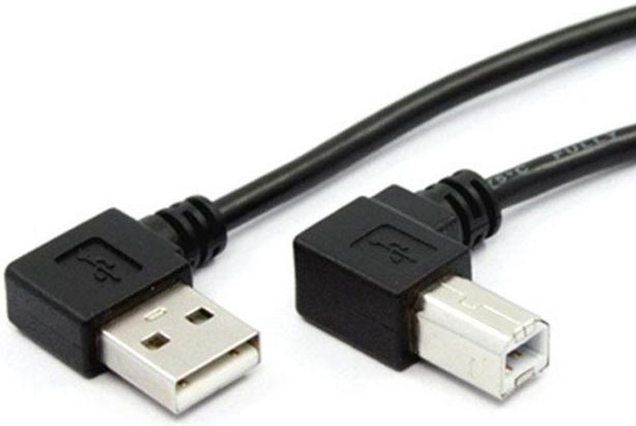 Chenyang CY Left Angled USB 2.0 A Male to B Male Angled 90 Degree Printer Cable 50cm 100cm