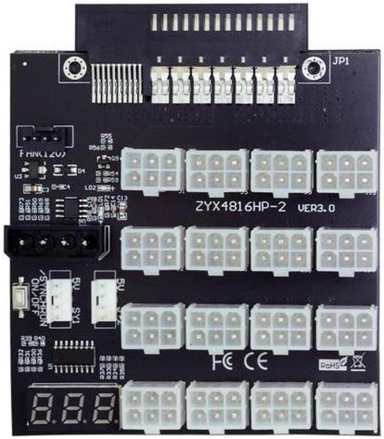 Chenyang PW-011 Flex Slot Server Power Board 14+10Pin to 16x6Pin Power Supply Board for CHIA ETH BTC Mining Miner