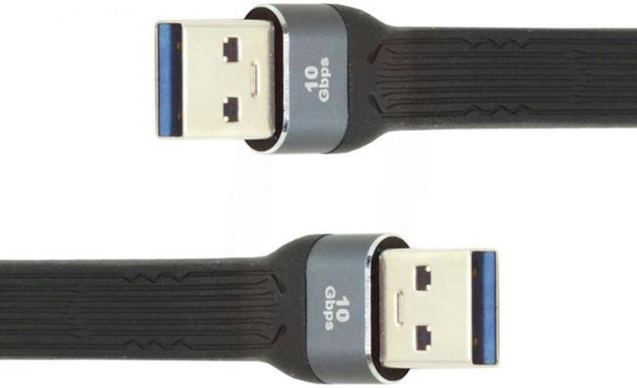 Chenyang U3-001-0.13M 10Gbps USB 3.1 Type A Male to USB3.0 Type A Male Extension Flat Slim FPC Data Cable 13cm for LaptopDesktop