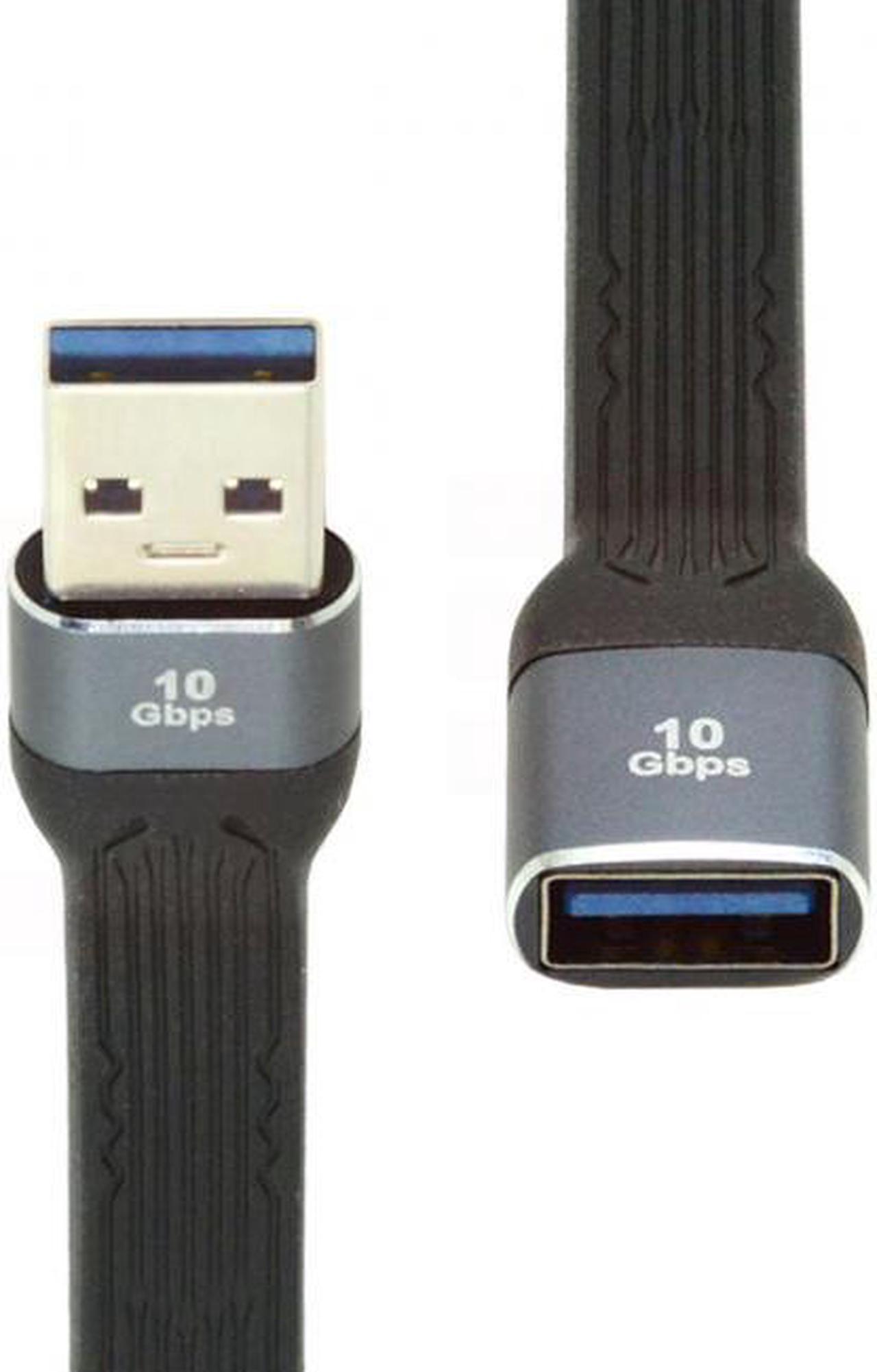 Chenyang U3-004-0.13M 10Gbps USB 3.1 Type A Female to USB3.0 Type A Male Extension Flat Slim FPC Data Cable 13cm for LaptopDesktop