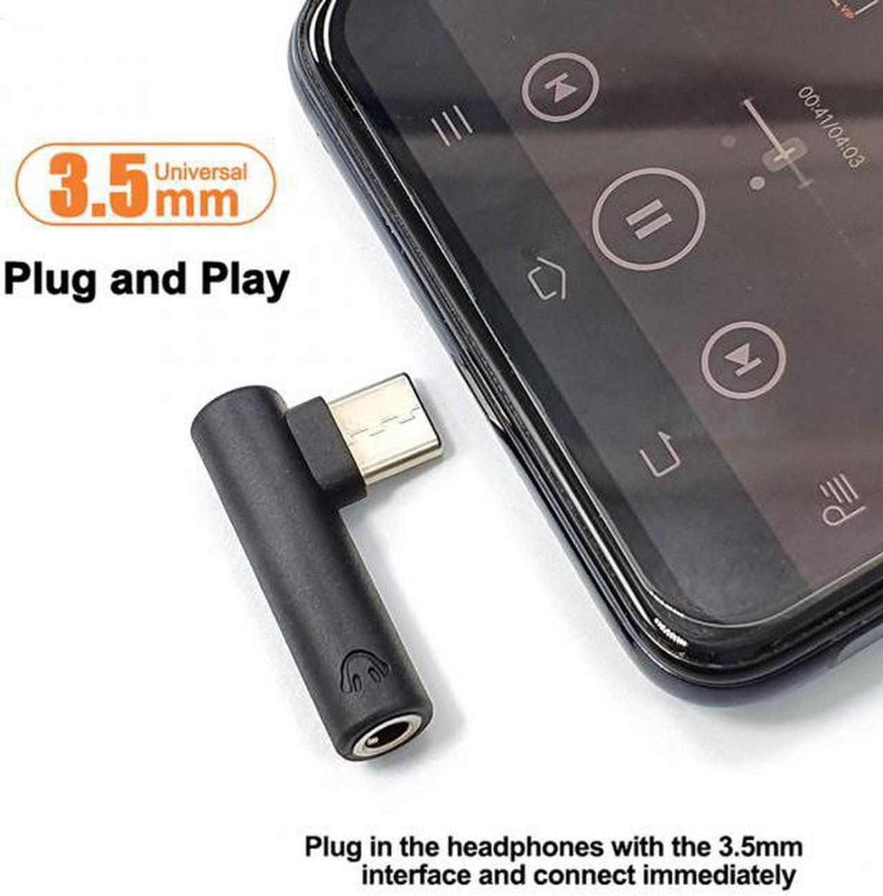 Main image of CY 5pcs/set Type-C to 3.5mm Earphone Adapter 90 Degree Angled Type USB-C 3.1 Male to AUX Audio Female