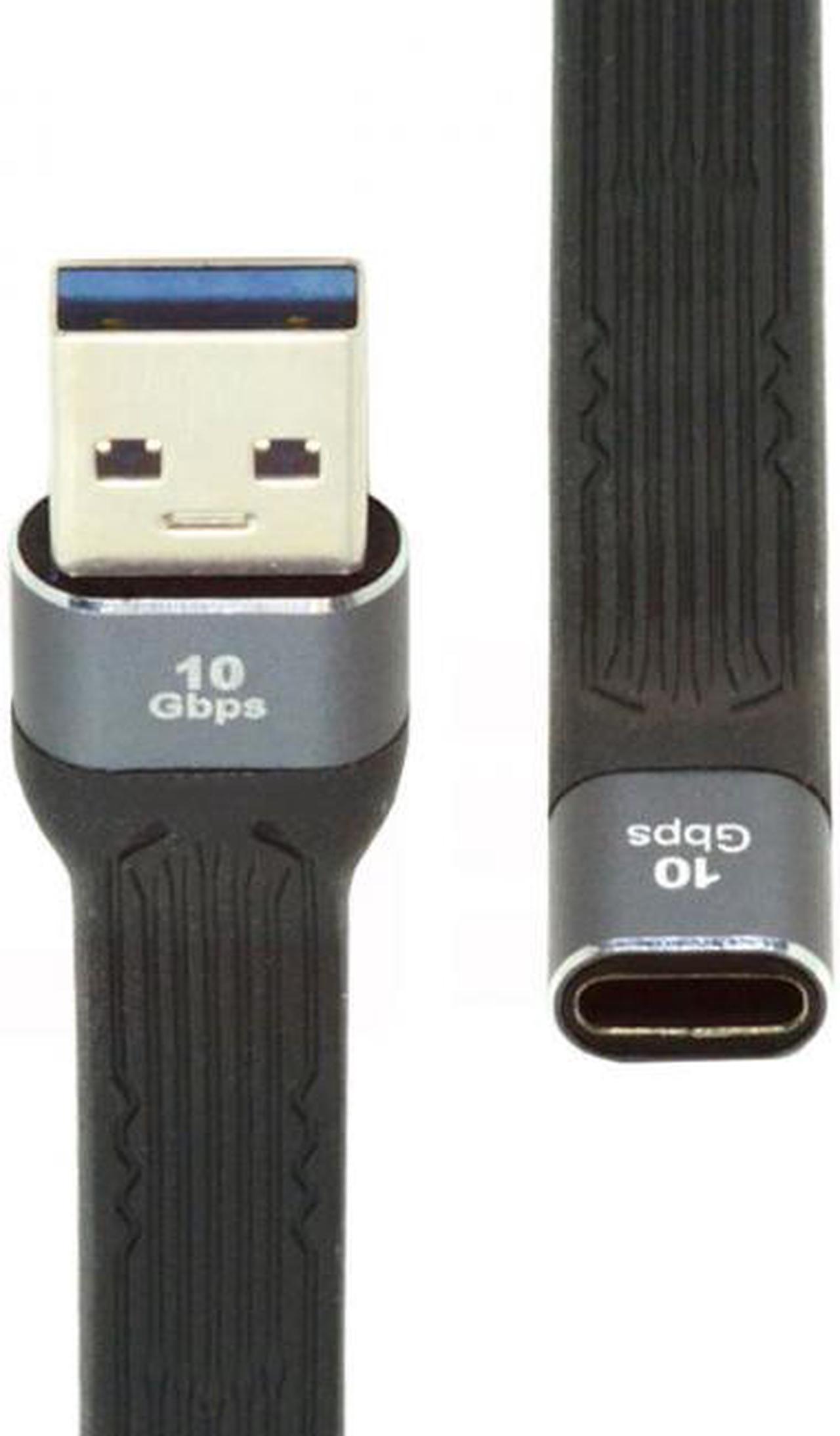 Chenyang UC-113-0.13M 10Gbps USB 3.1 Type C Female to USB3.0 Type A Male Flat Slim FPC Data Cable 13cm for LaptopPhone