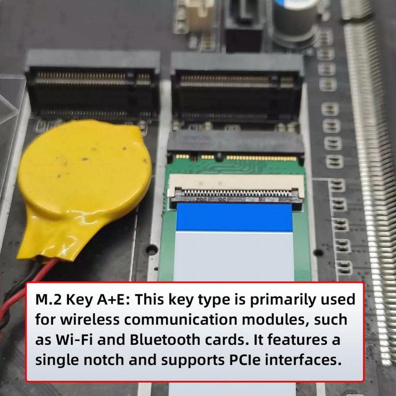 Alt view image 6 of 7 - Xiwai 2230 NGFF A+E-Key Male to NVME M-key Female Extension Cable for Laptop Mainboard SSD 2280