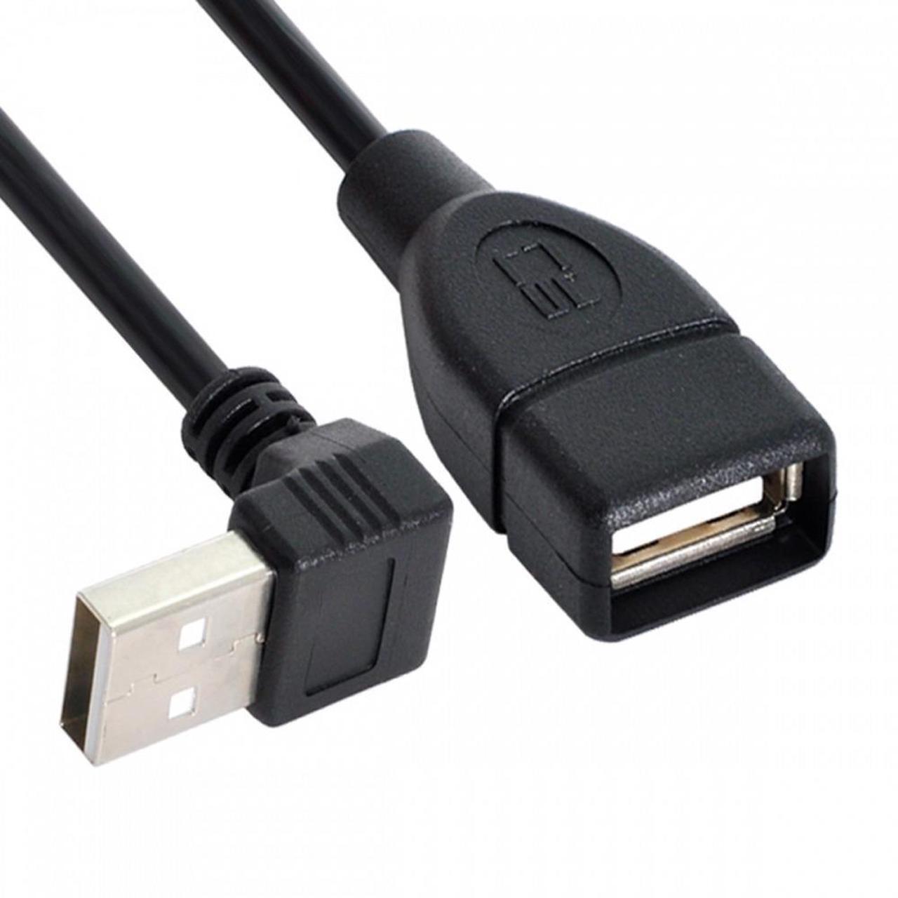 Alt view image 2 of 7 - Xiwai USB 2.0 Type-A Male to USB Female M-F Extension Cable 20cm 90 Degree Up Angled Type