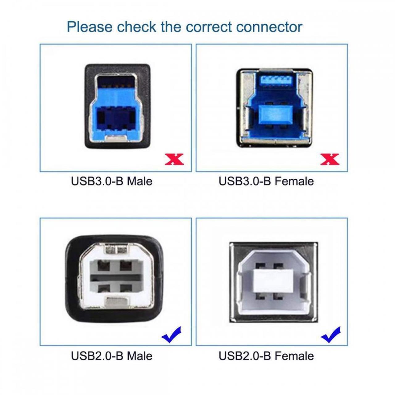Alt view image 6 of 7 - Jimier USB 2.0 Type-A Male to Type-B Thumbscrew Standard Male Mount Panel Type for Industrial Camera Robot Scanner Disk