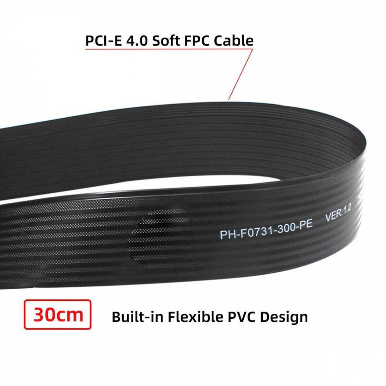 Alt view image 3 of 7 - Xiwai NGFF M-Key NVME Male to Female Extension PCI Express Cable 30cm Right Angled Type 90 Degree PCI-E 4.0 for Mainboard SSD 2230/2242/2260/2280