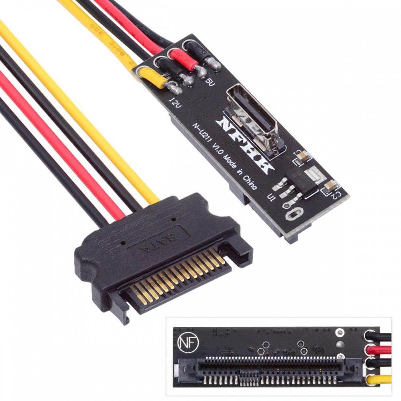 Alt view image 2 of 7 - Xiwai SFF-8611 Oculink Female SFF-8612 to U.2 U.3 SFF-8639 NVME PCIe PCI-Express SSD Adapter for Mainboard