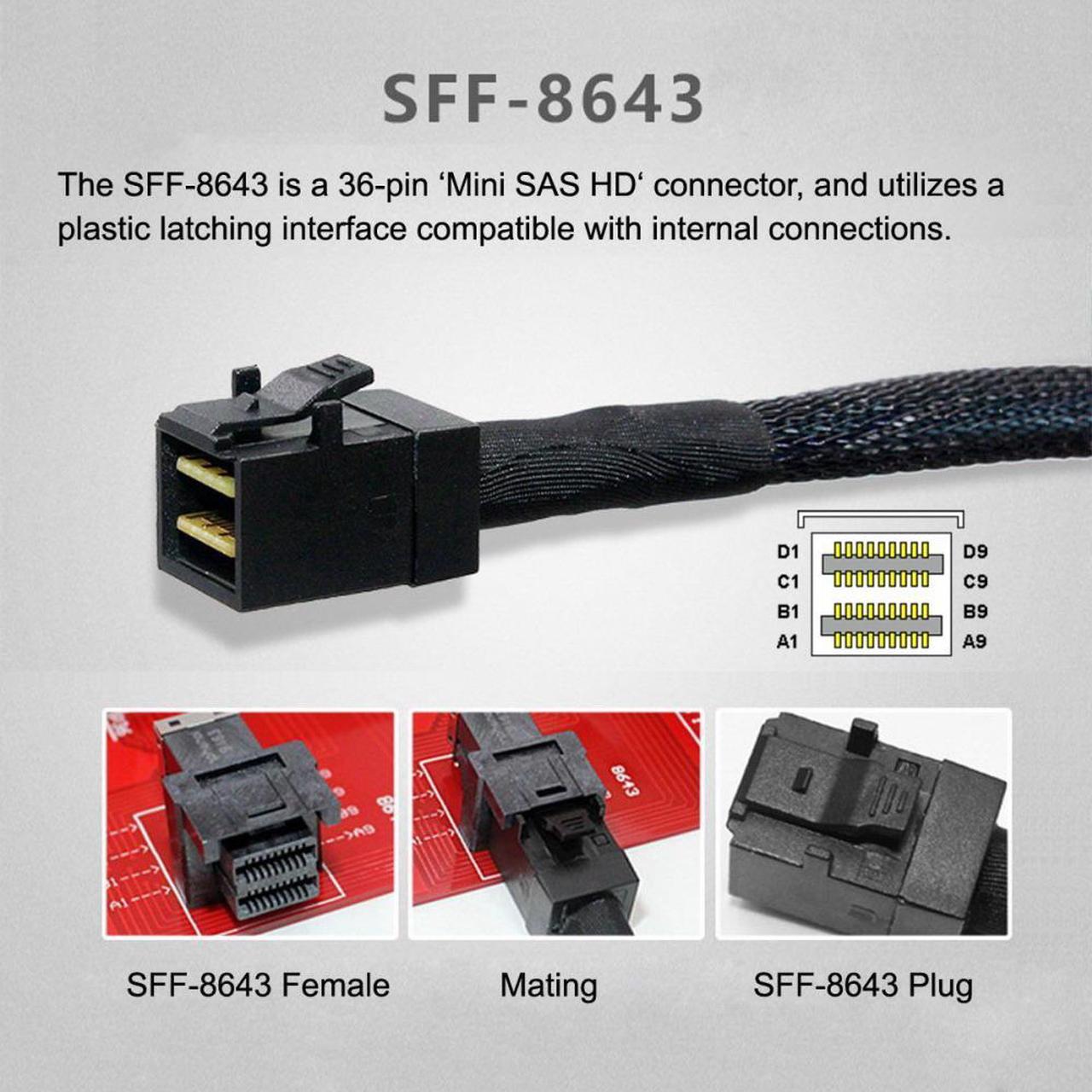 Alt view image 6 of 7 - CY SFF-8643 PCI-E 4.0 Female to U.2 SFF-8639 U.3 NVME PCIe PCI-Express SSD Adapter for Mainboard