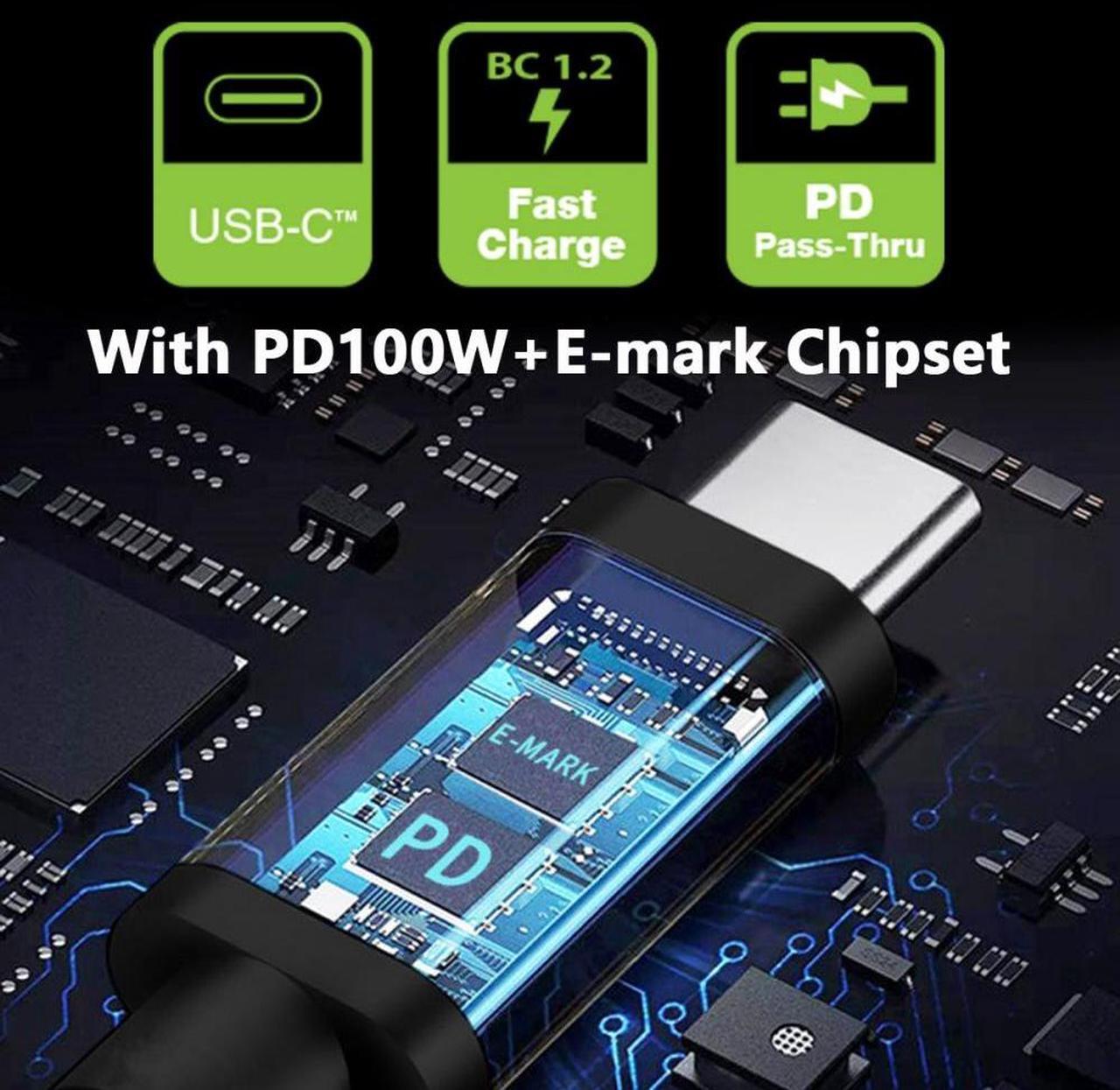 Alt view image 4 of 7 - CY 100W Type C USB-C Input to 20V DC 5.5*2.5mm Output Power 20V 5A 65W PD Charge Cable for Laptop